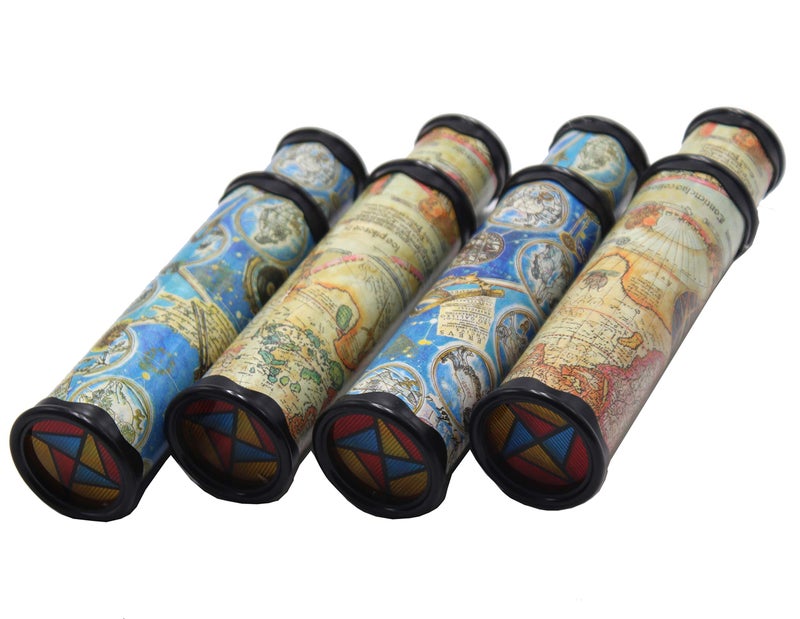 FIVOENDAR Magic Kaleidoscope, 4 Pack for Teens 3D Mirror Lens Kaleidoscope Party Favors Stretchable Long Classic Kaleidoscope Toy Educational Science Developmental Toy (Two Colors) - Image 2